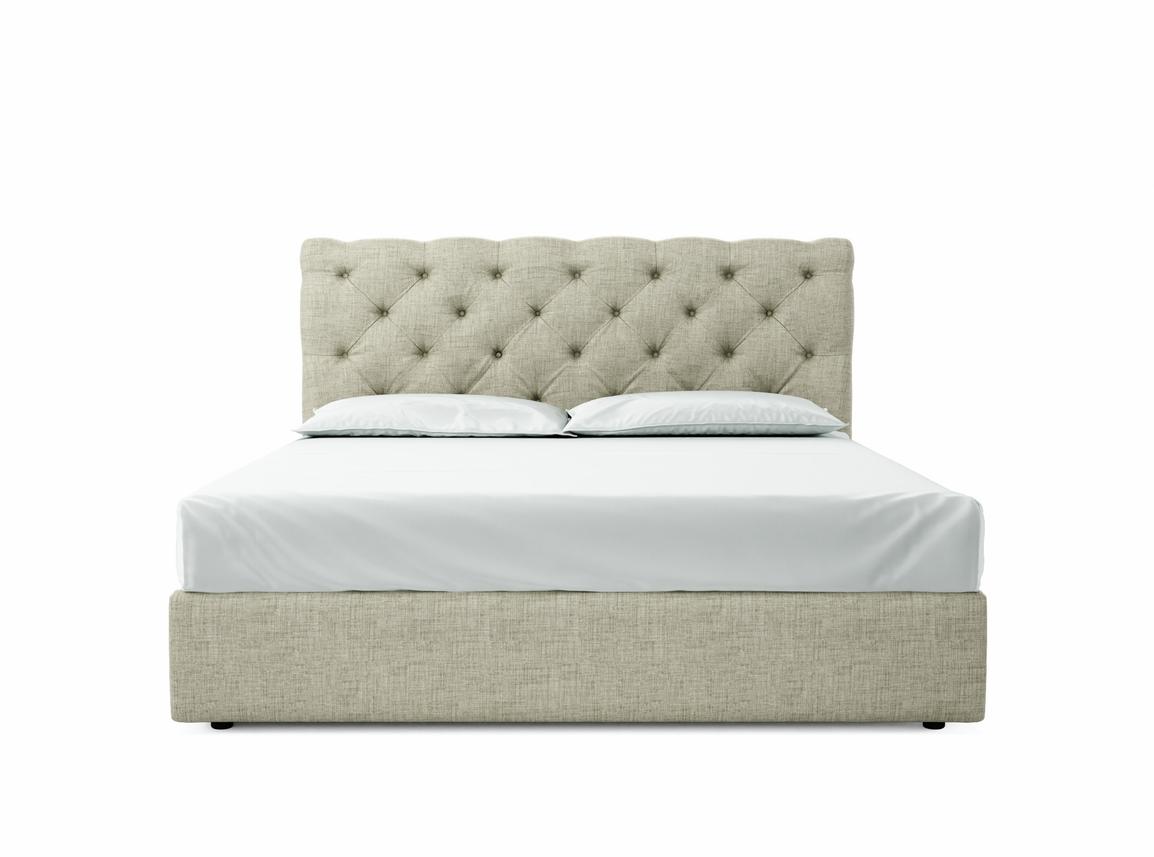 Foxtail Super King Size Ottoman In Dove fabric
