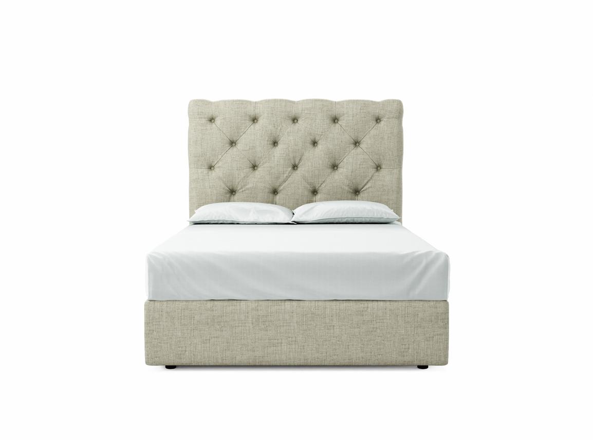 Foxtail (Tall) Double Ottoman In Dove fabric