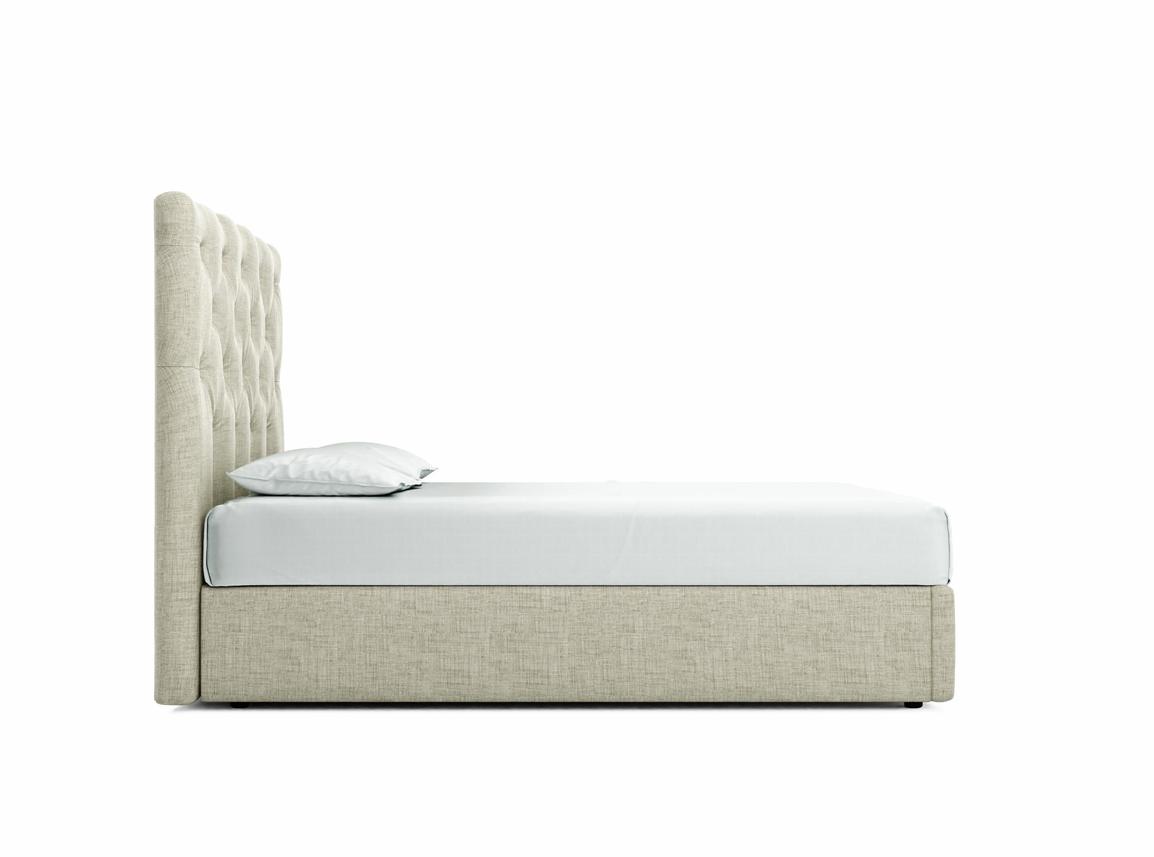 Foxtail (Tall) Double Ottoman In Dove fabric