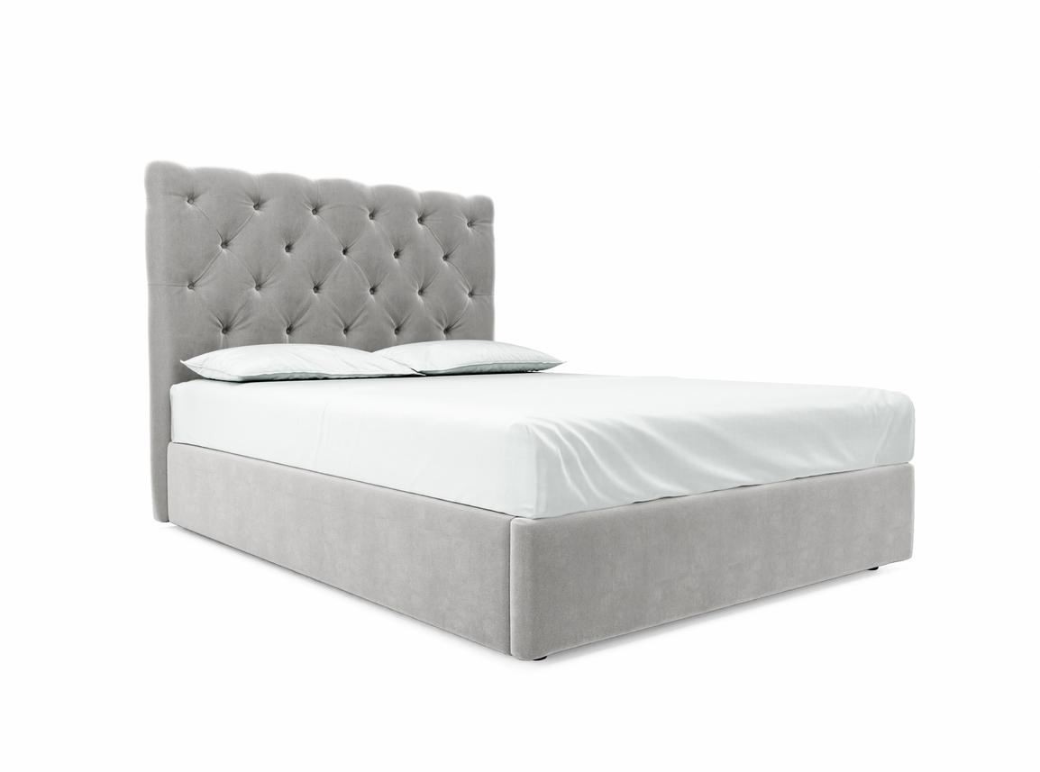 Foxtail (Tall) King Size Ottoman In Mist fabric