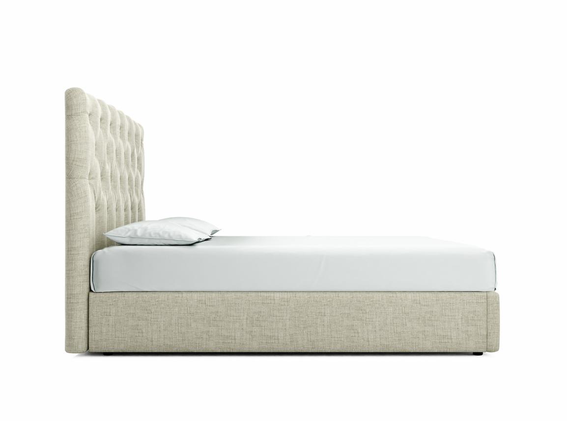 Foxtail (Tall) Super King Size Ottoman In Dove fabric
