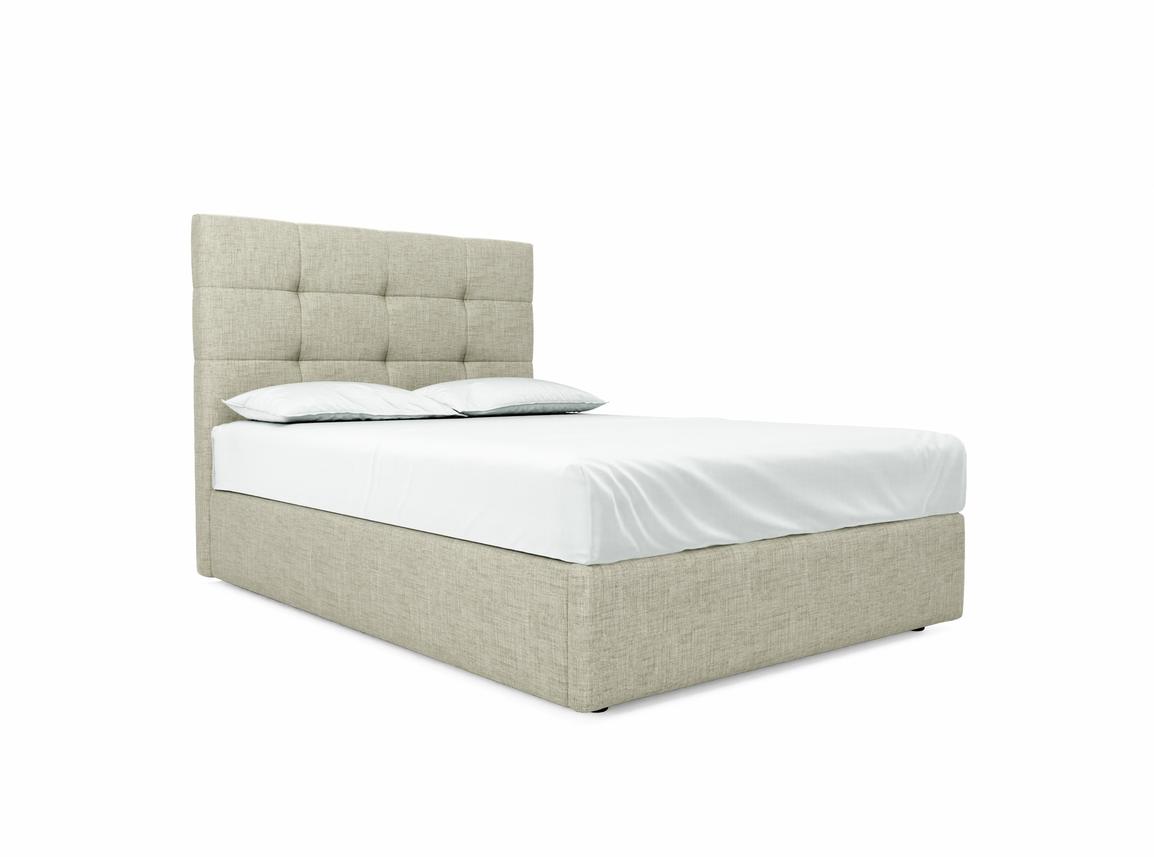 Iris Double Ottoman In Dove fabric