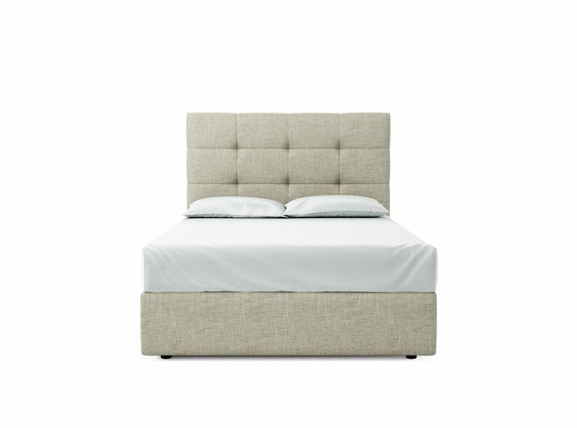 Iris Double Ottoman In Dove fabric