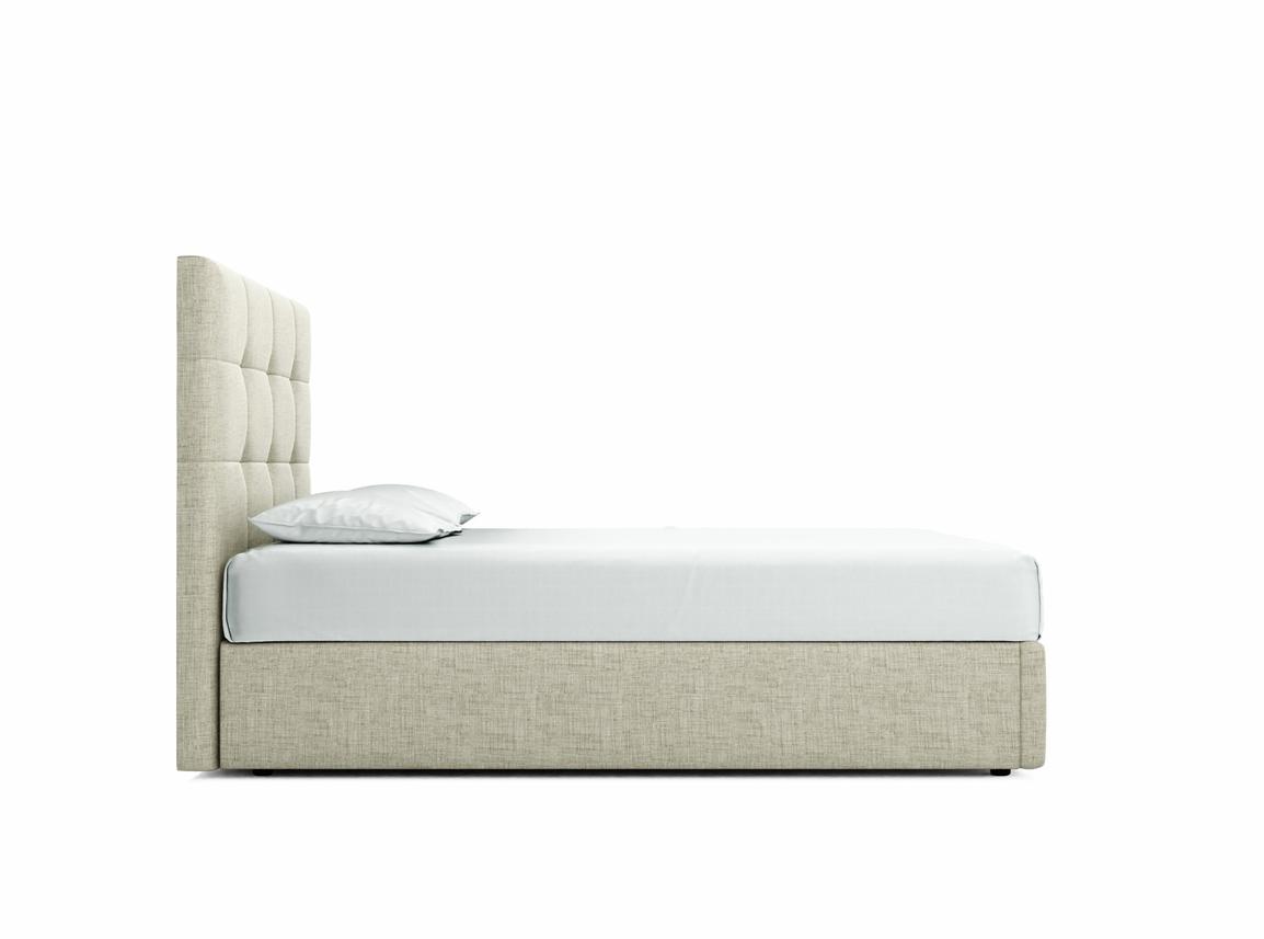 Iris Double Ottoman In Dove fabric