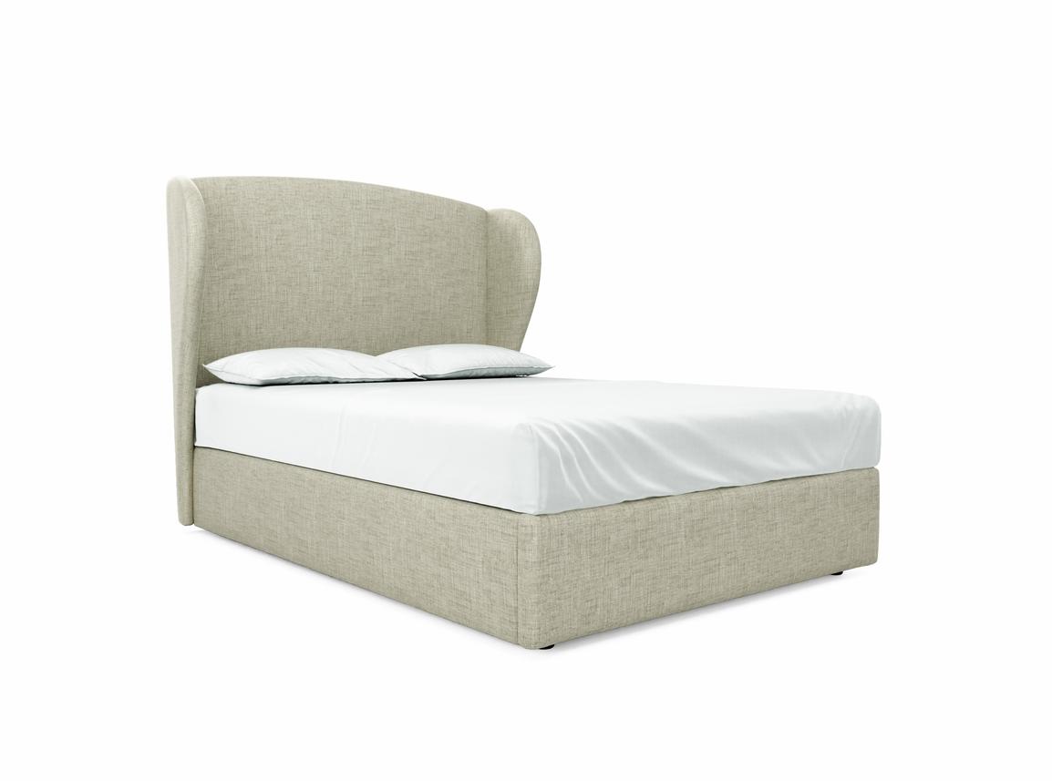 Lupin Double Ottoman In Dove fabric