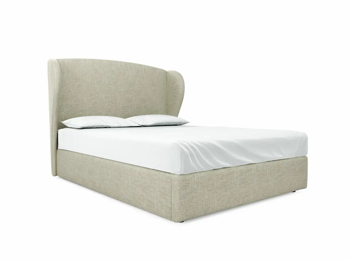 Lupin King Size Ottoman In Dove fabric