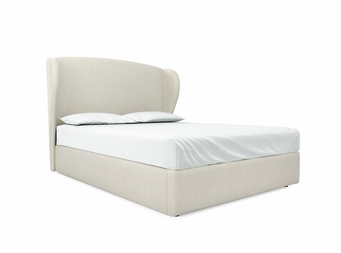 Lupin King Size Ottoman In Shell fabric
