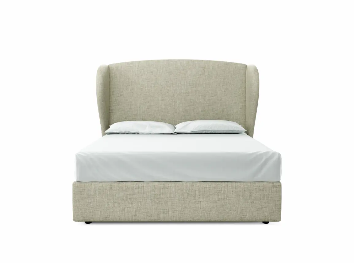 Lupin King Size Ottoman In Dove fabric