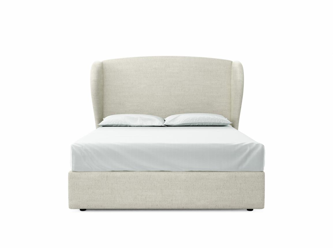 Lupin King Size Ottoman In Pearl fabric