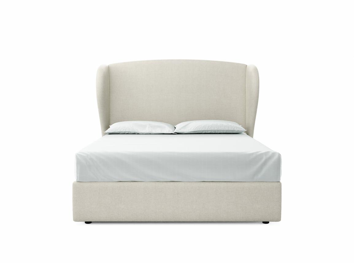 Lupin King Size Ottoman In Shell fabric