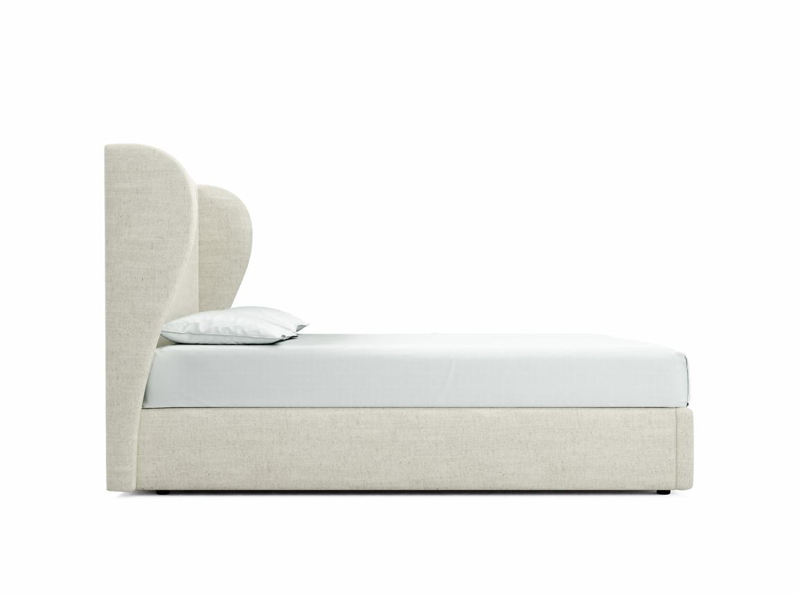 Lupin King Size Ottoman In Pearl fabric