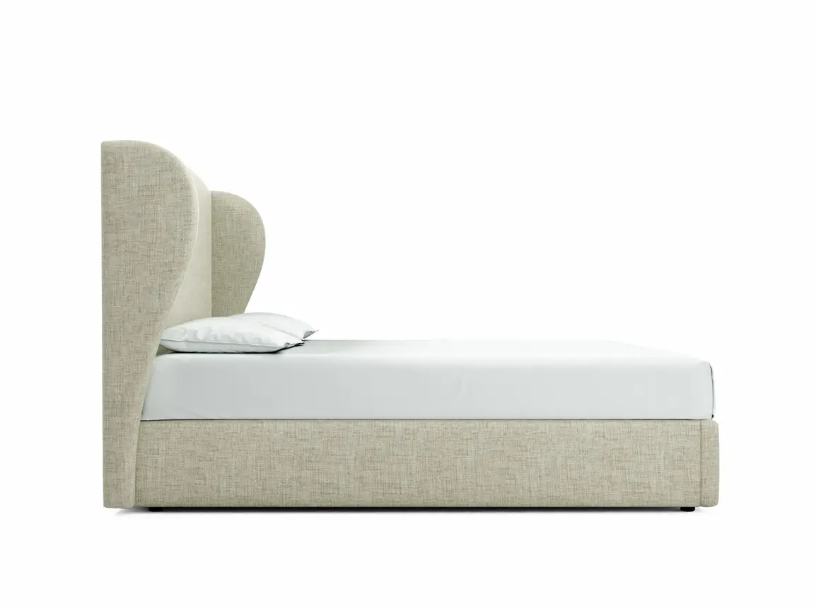 Lupin Super King Size Ottoman In Dove fabric