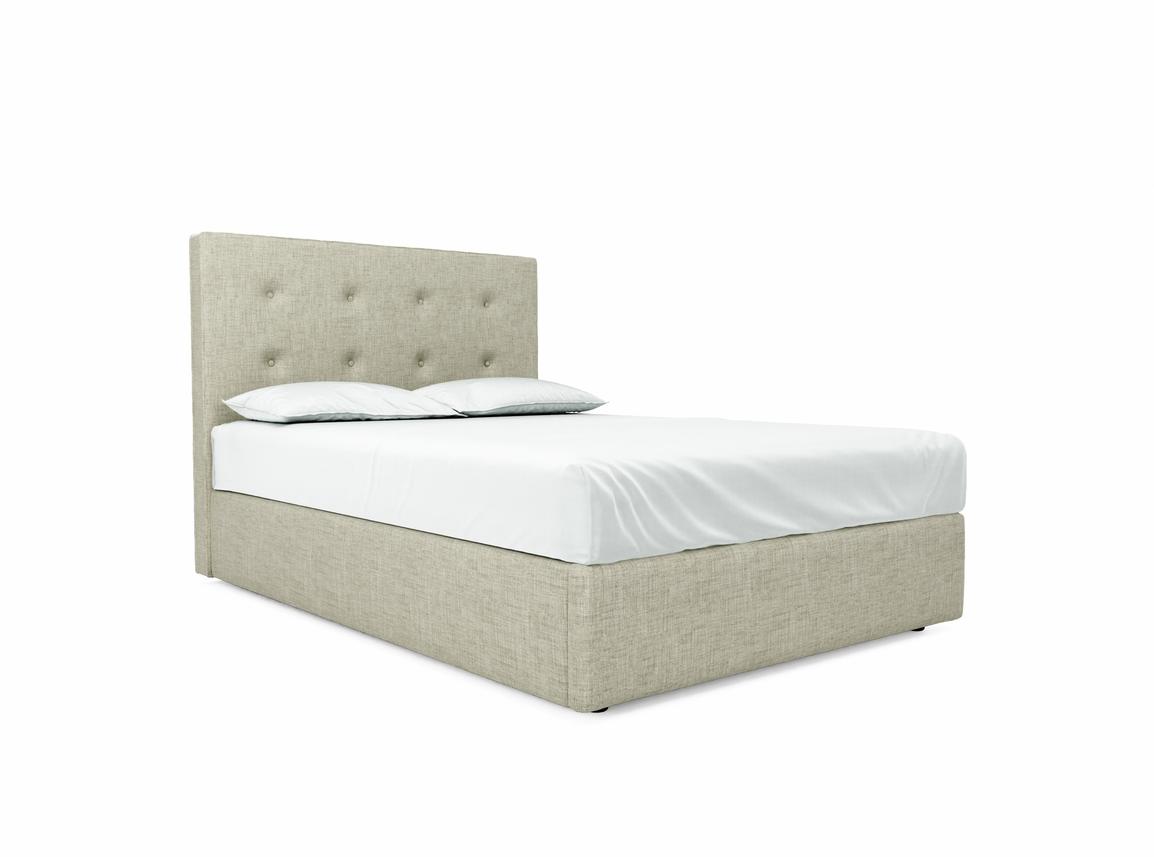 Poppy Double Ottoman In Dove fabric