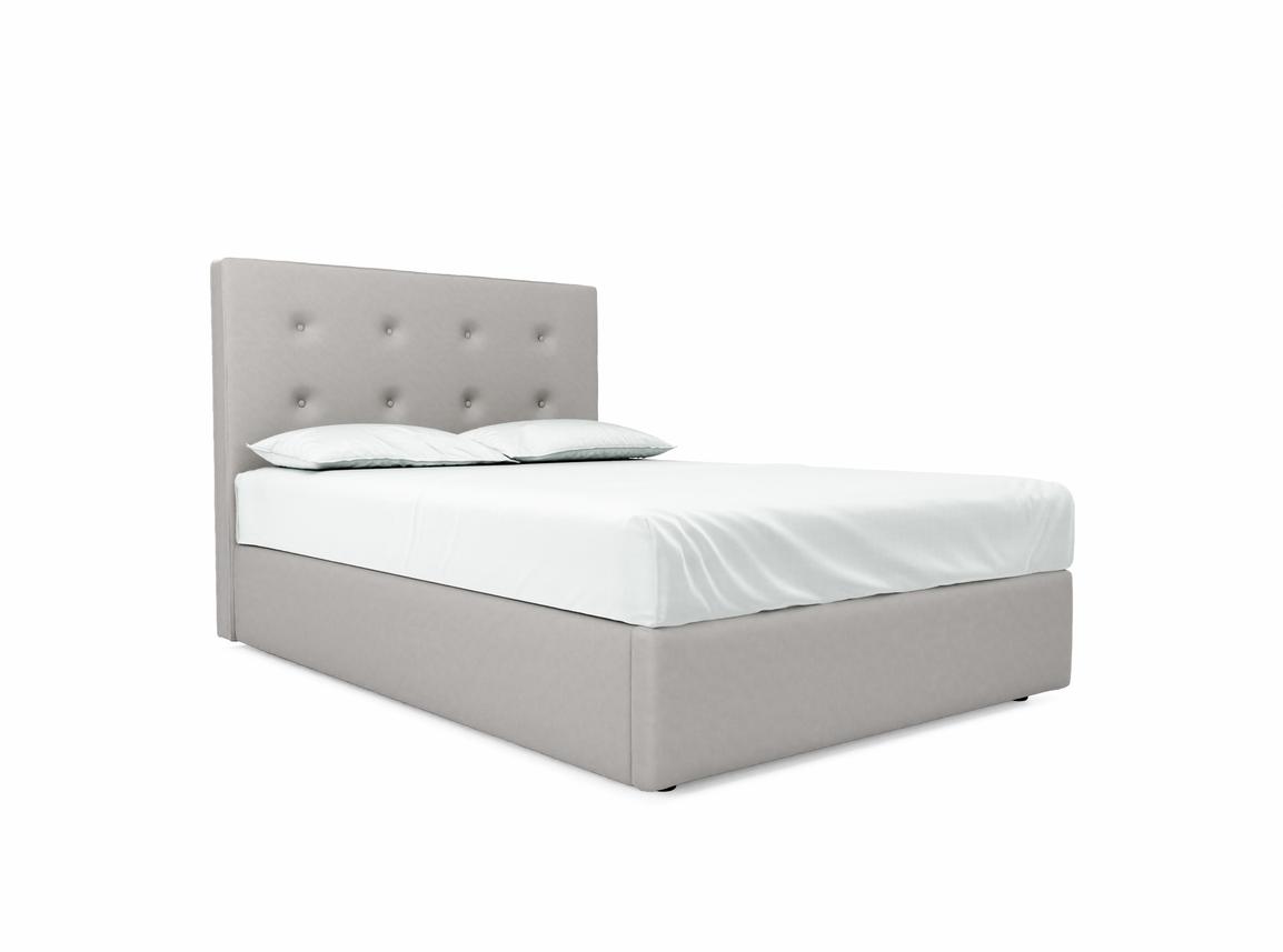 Poppy Double Ottoman In Whisper fabric