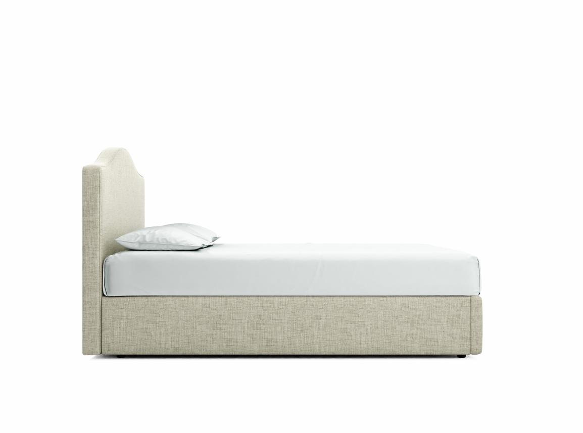 Primrose Double Ottoman In Dove fabric