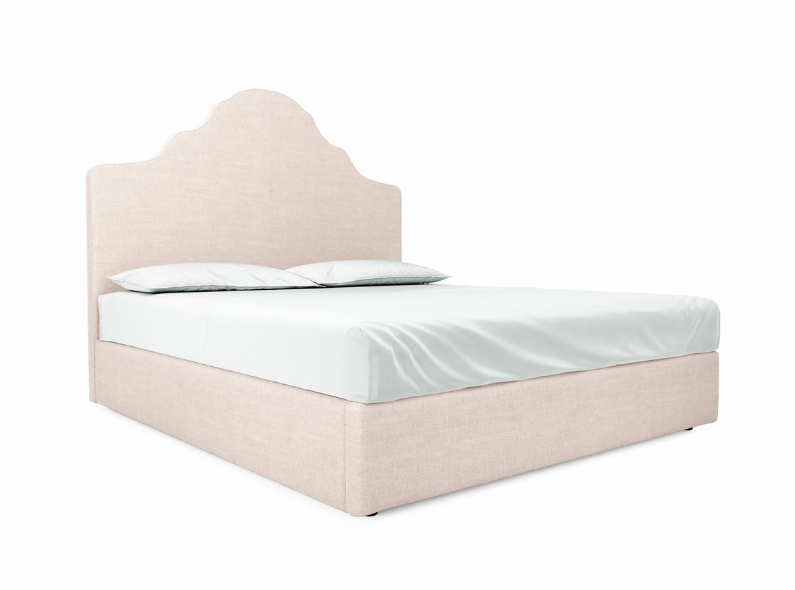 Rose Super King Size Ottoman In Seashell fabric