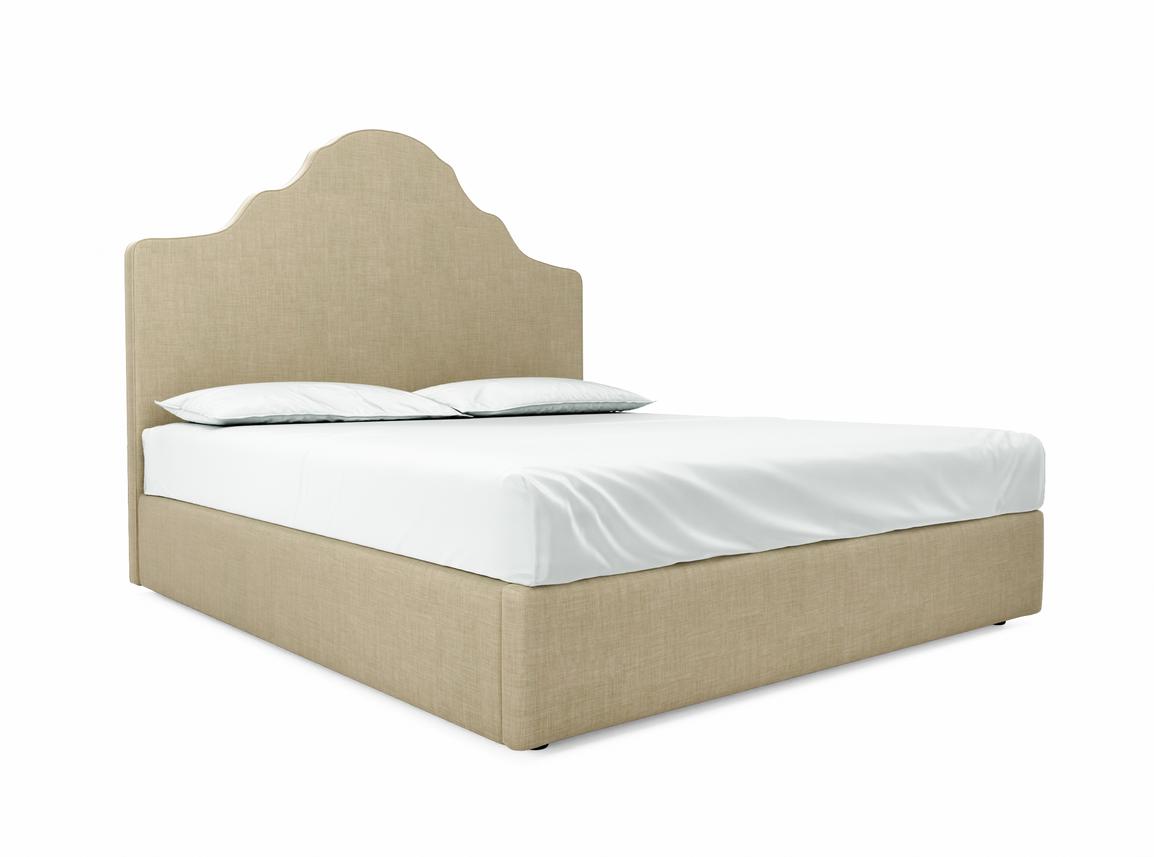 Rose Super King Size Ottoman In Wheat fabric