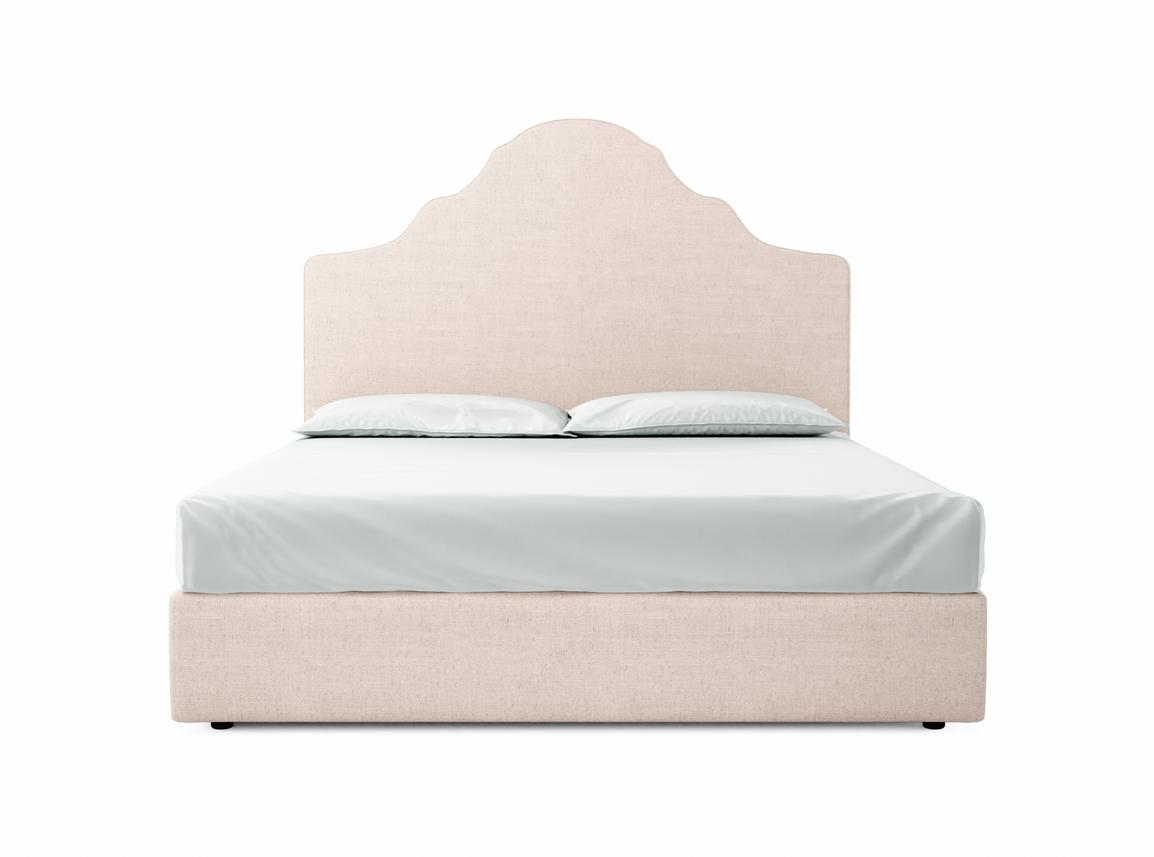 Rose Super King Size Ottoman In Seashell fabric