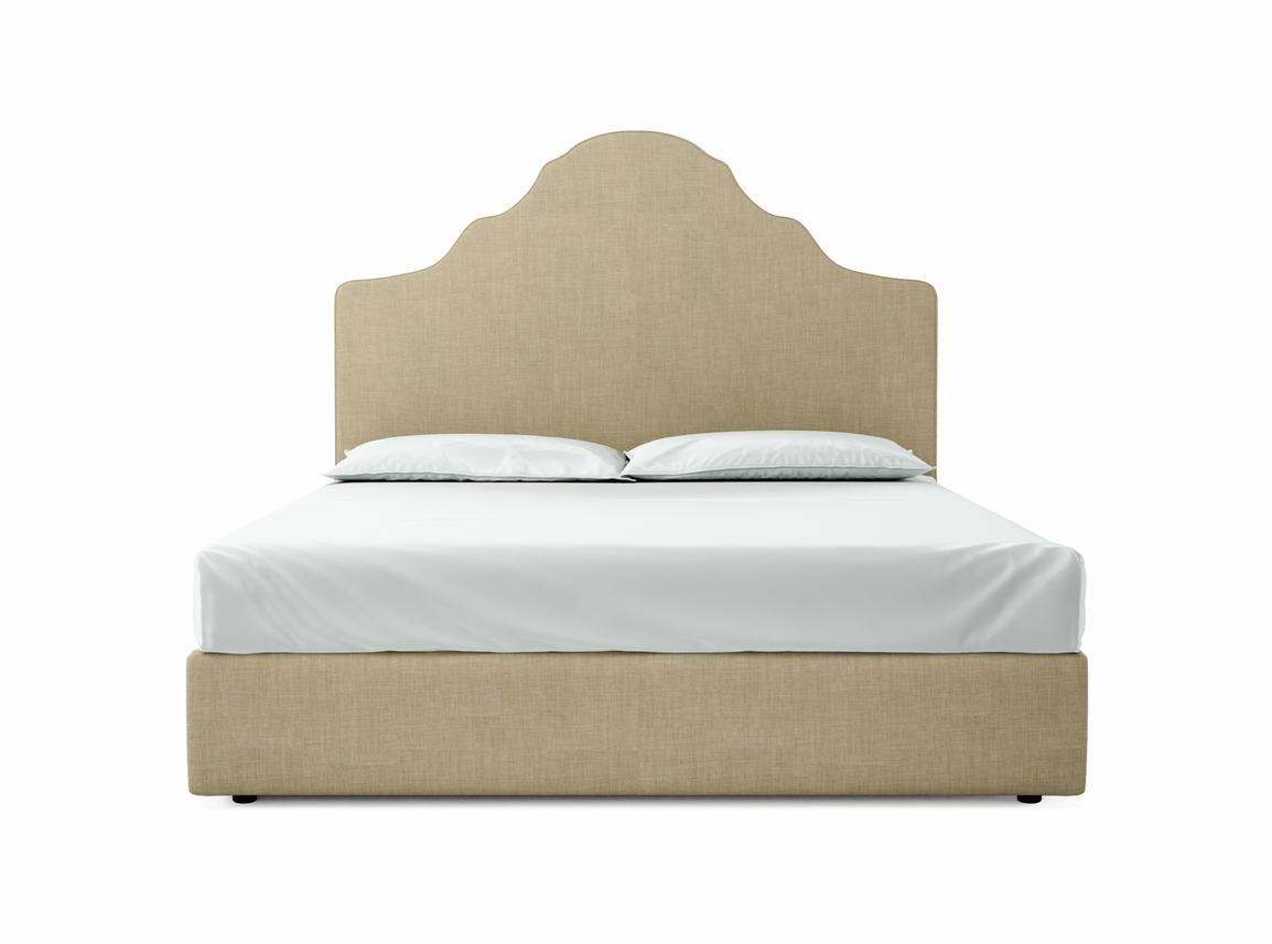 Rose Super King Size Ottoman In Wheat fabric