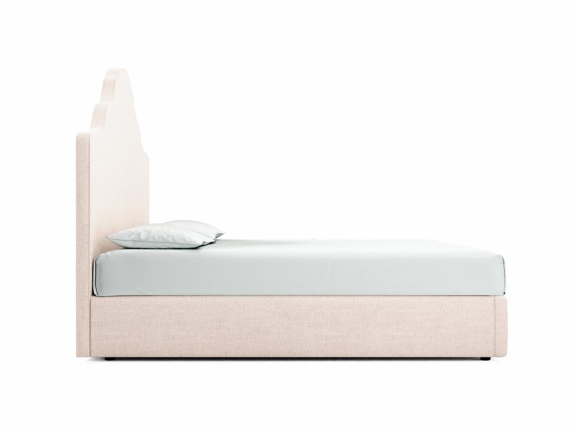 Rose Super King Size Ottoman In Seashell fabric