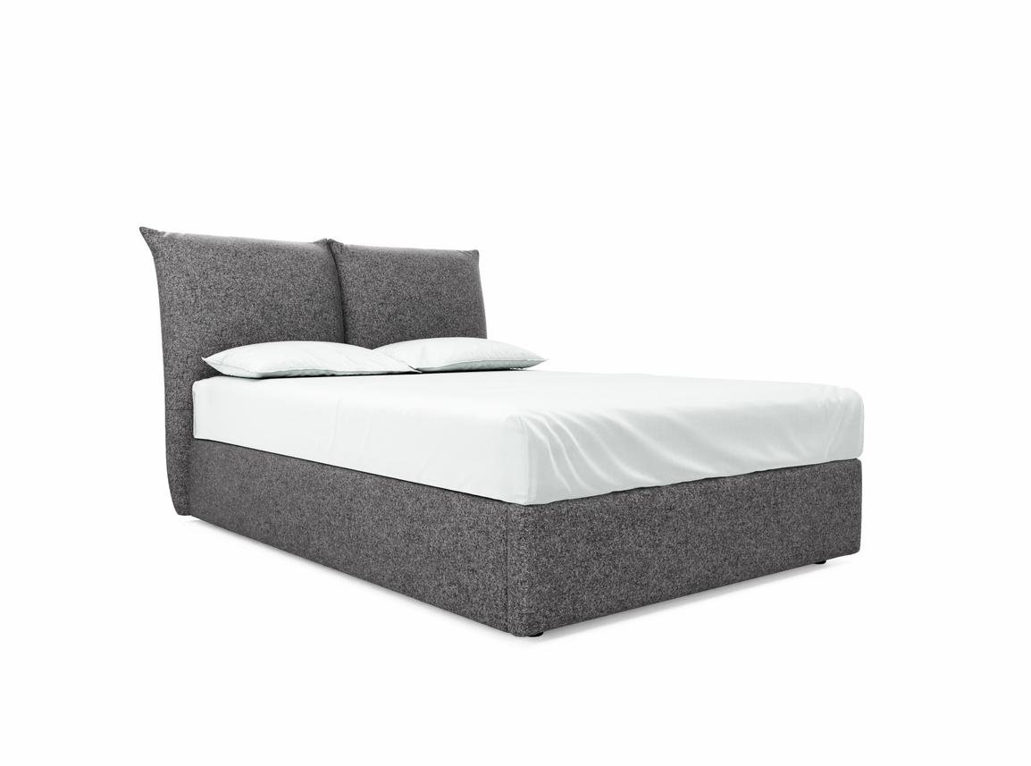 Willow Double Ottoman In Granite fabric