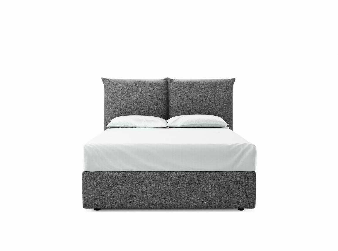 Willow Double Ottoman In Granite fabric