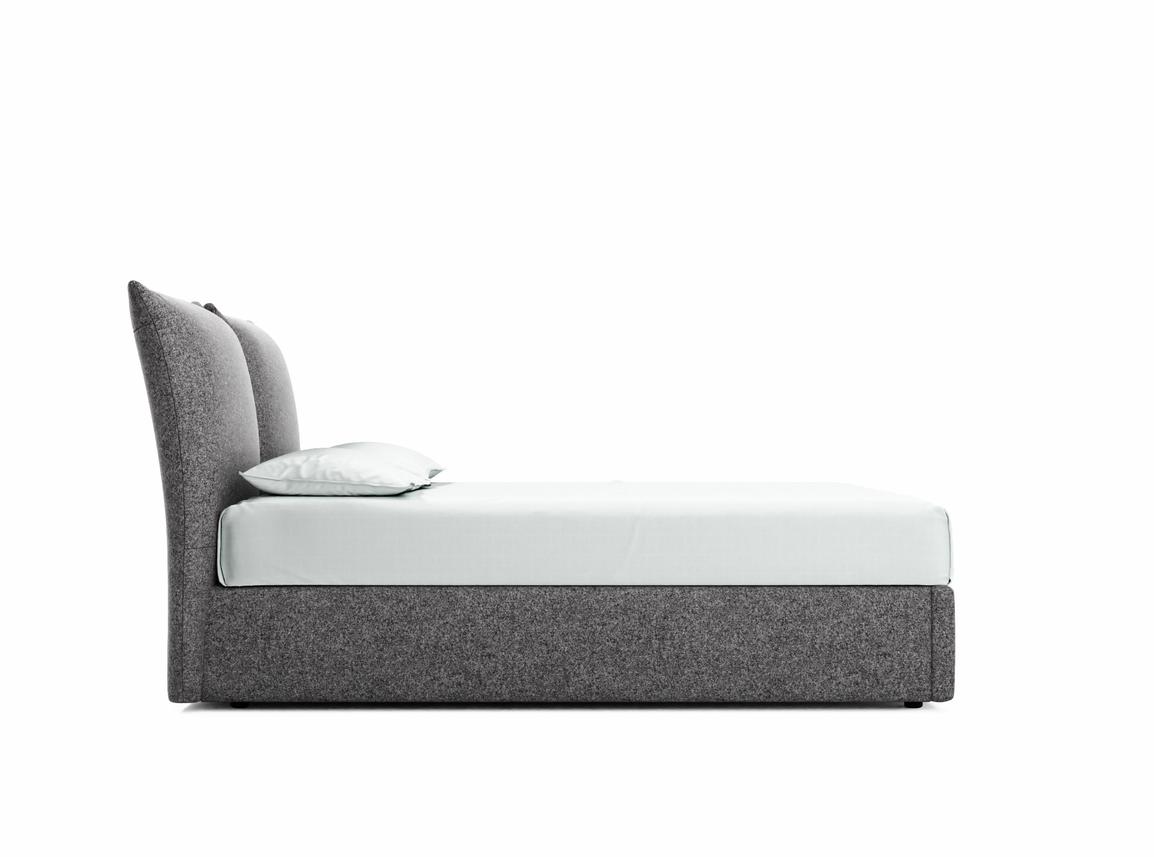 Willow Double Ottoman In Granite fabric