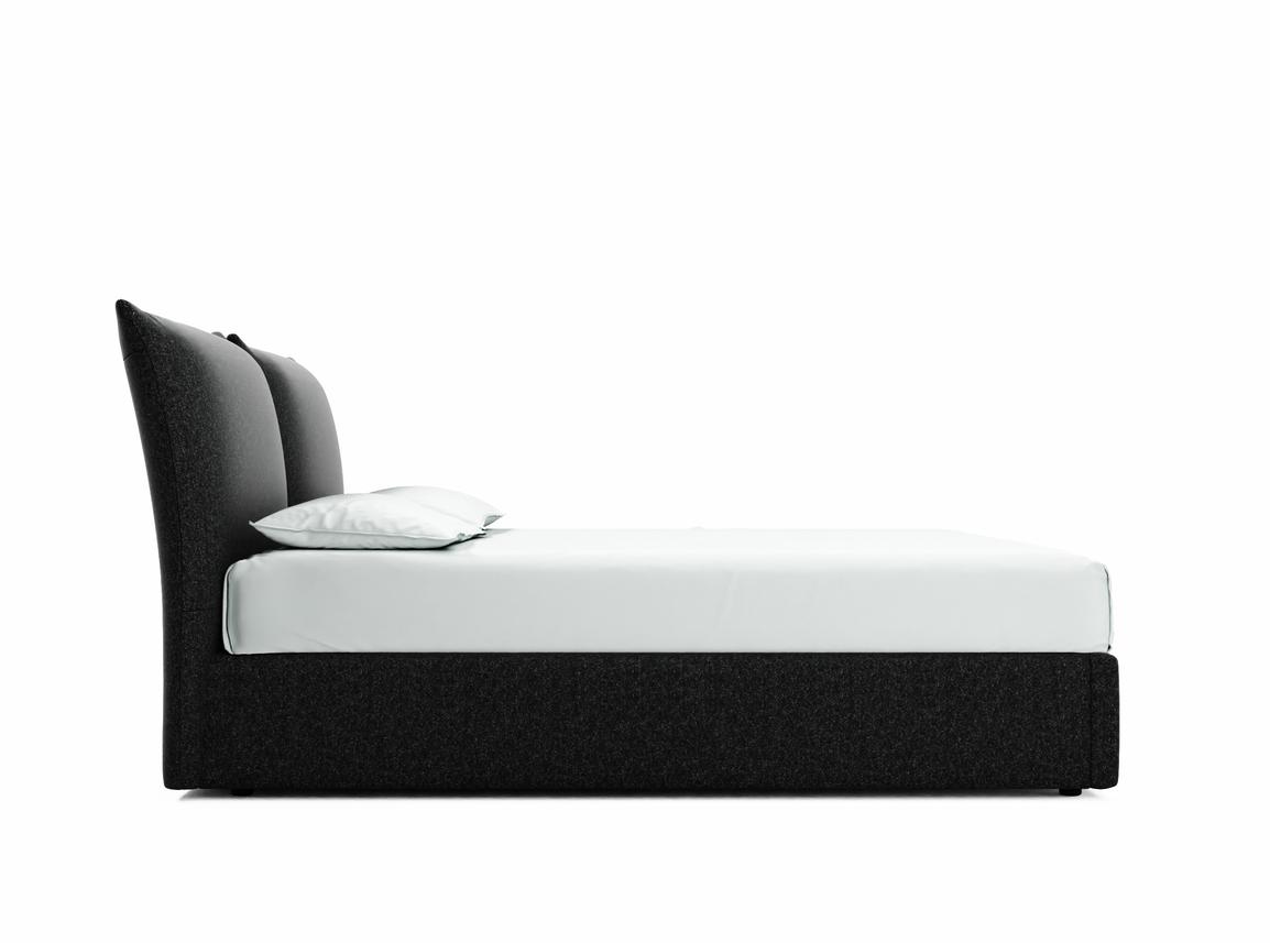 Willow Super King Size Ottoman In Coal fabric