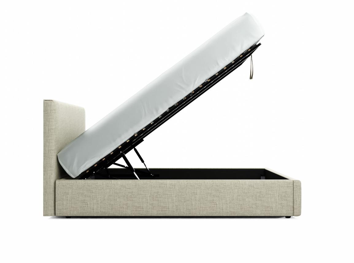 Burdock King Size Ottoman In Dove fabric