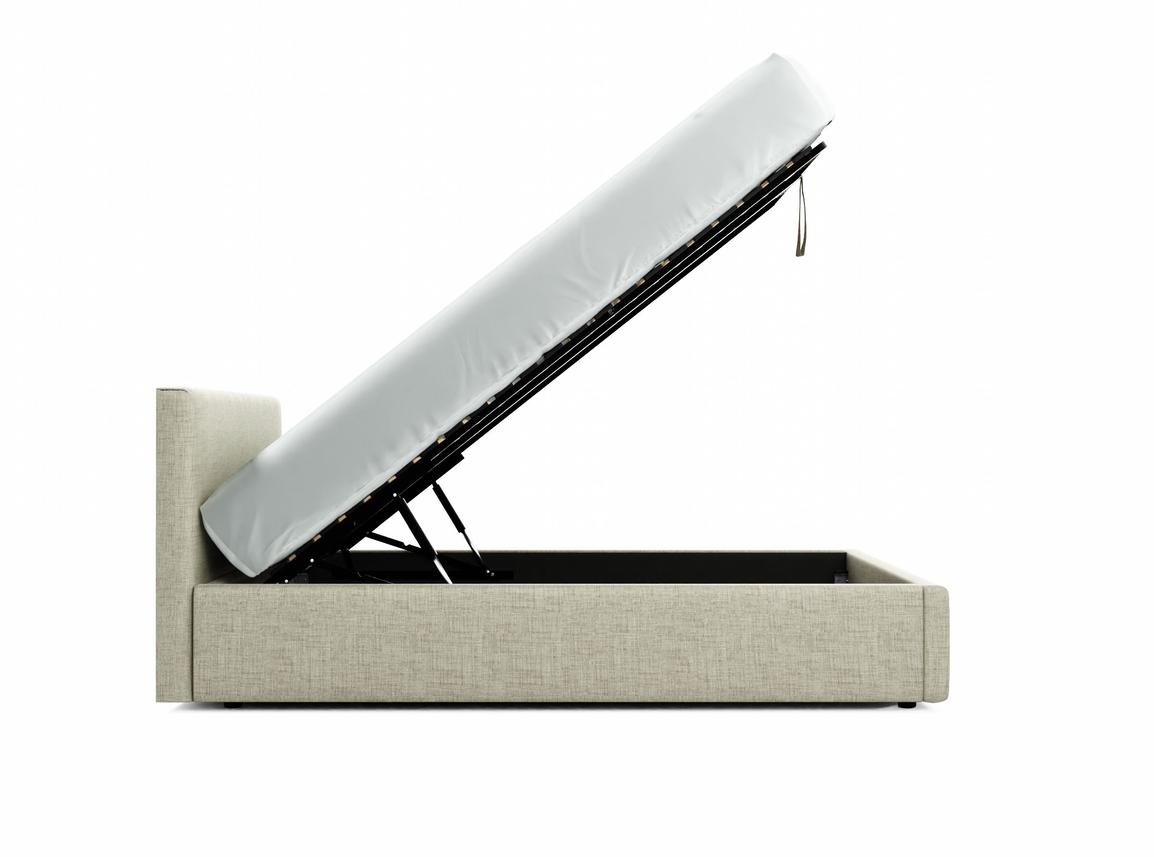 Burdock (Short) Double Ottoman In Dove fabric