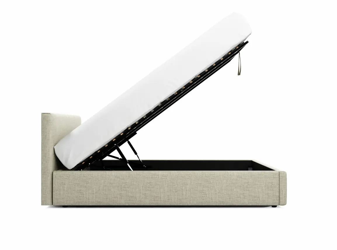 Burdock (Short) King Size Ottoman In Dove fabric