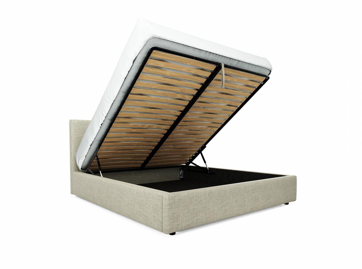 Burdock Super King Size Ottoman In Dove fabric