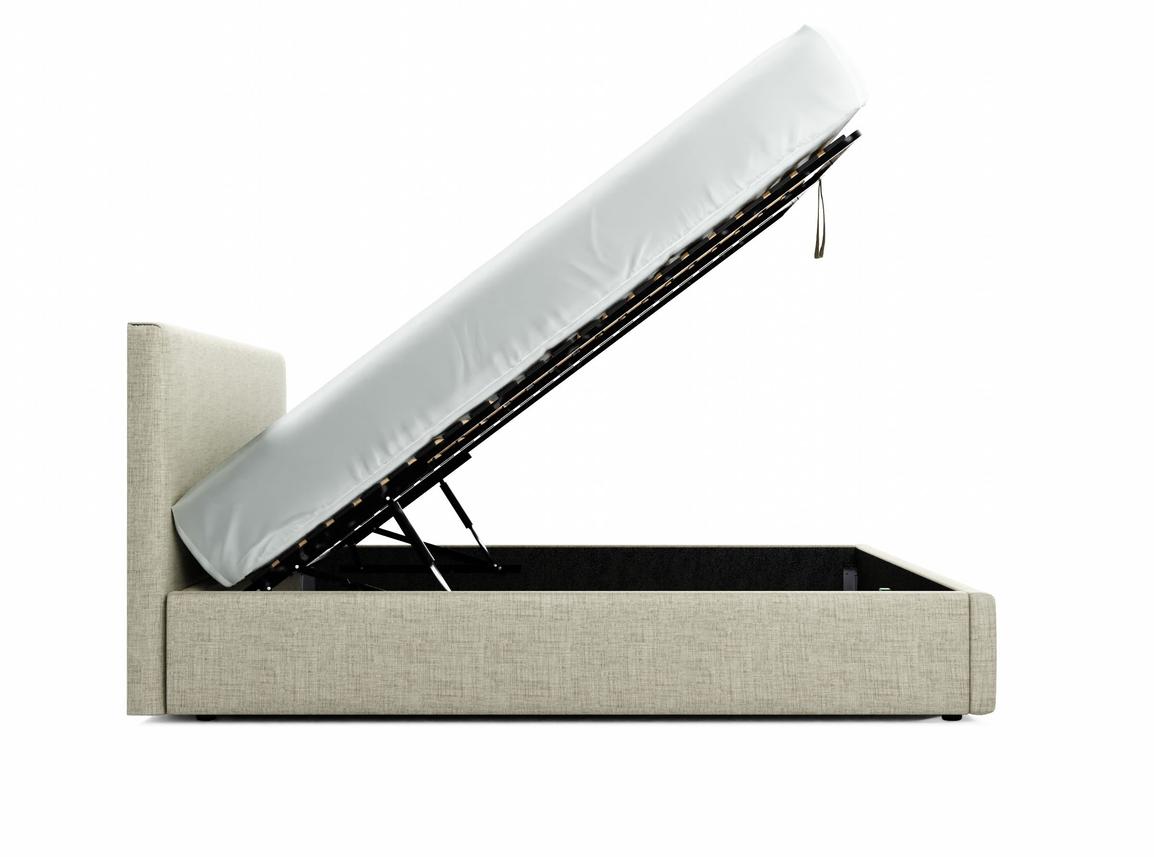 Burdock Super King Size Ottoman In Dove fabric