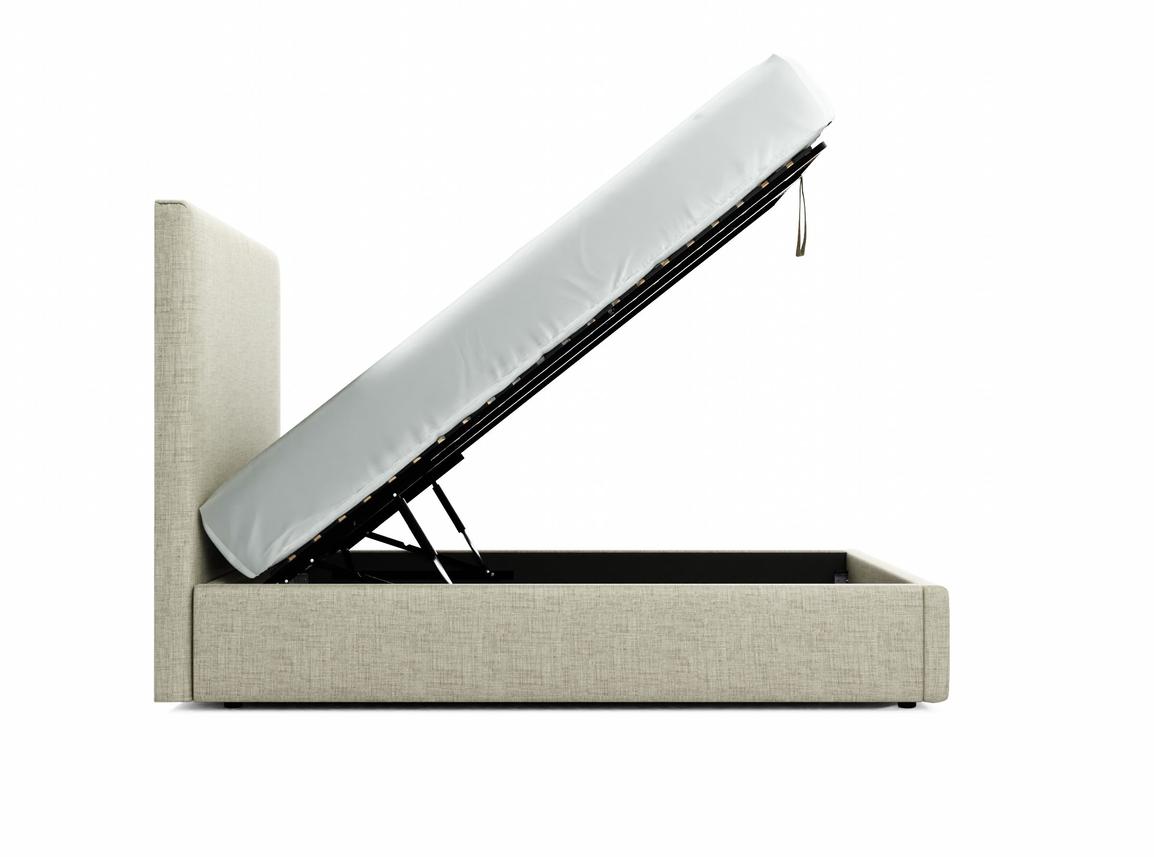 Burdock (Tall) Double Ottoman In Dove fabric