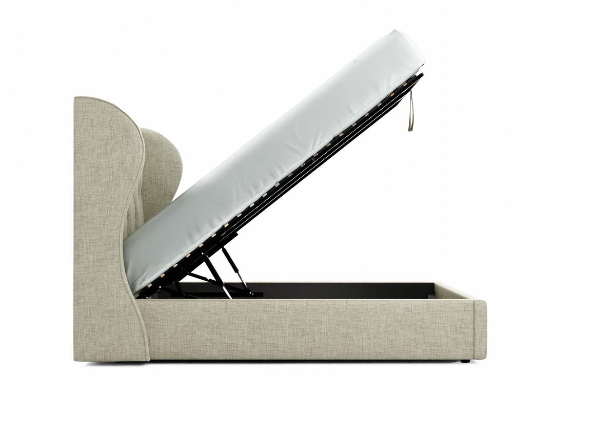 Camelia Double Ottoman In Dove fabric