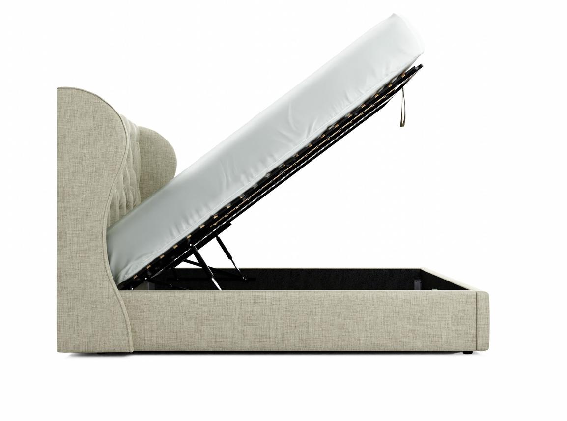 Camelia Super King Size Ottoman In Dove fabric