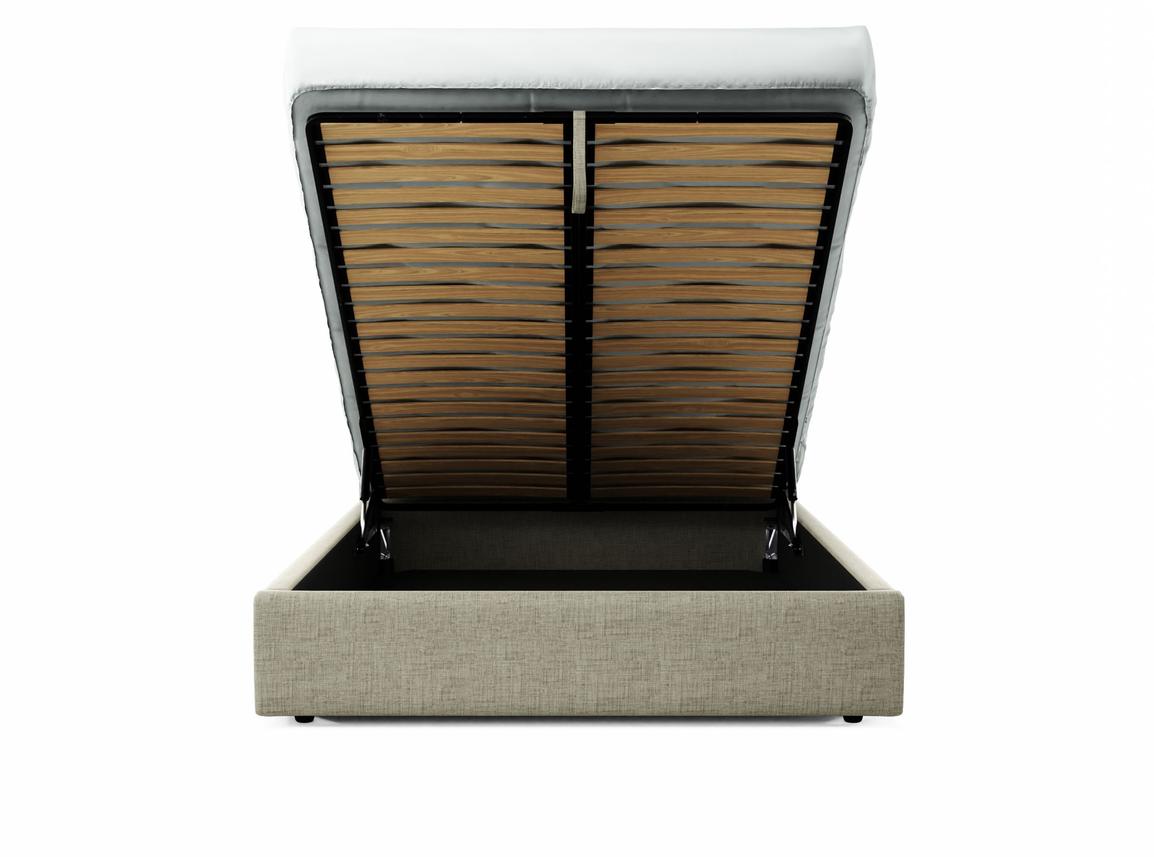 Dahlia King Size Ottoman In Dove fabric
