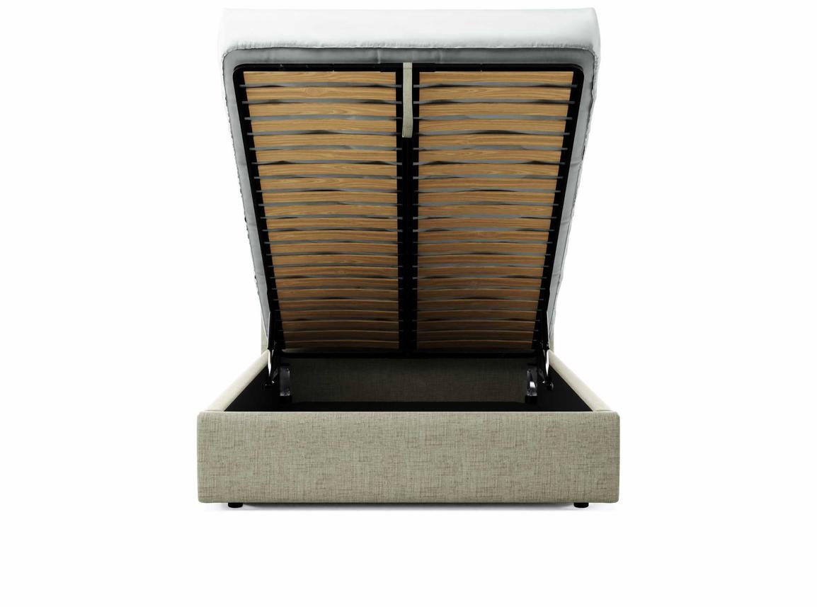 Foxtail (Tall) Double Ottoman In Dove fabric