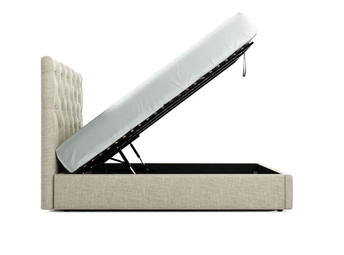 Foxtail (Tall) King Size Ottoman In Dove fabric