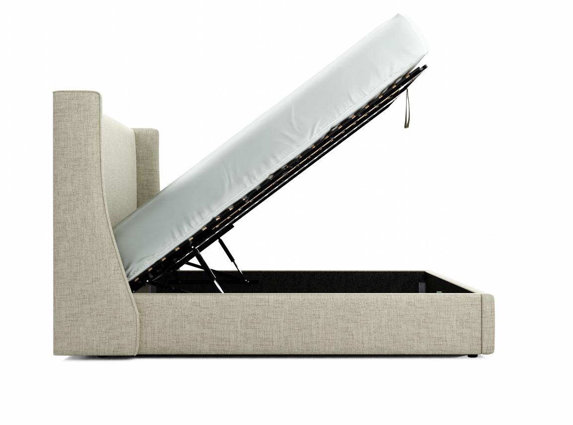 Holly Super King Size Ottoman In Dove fabric