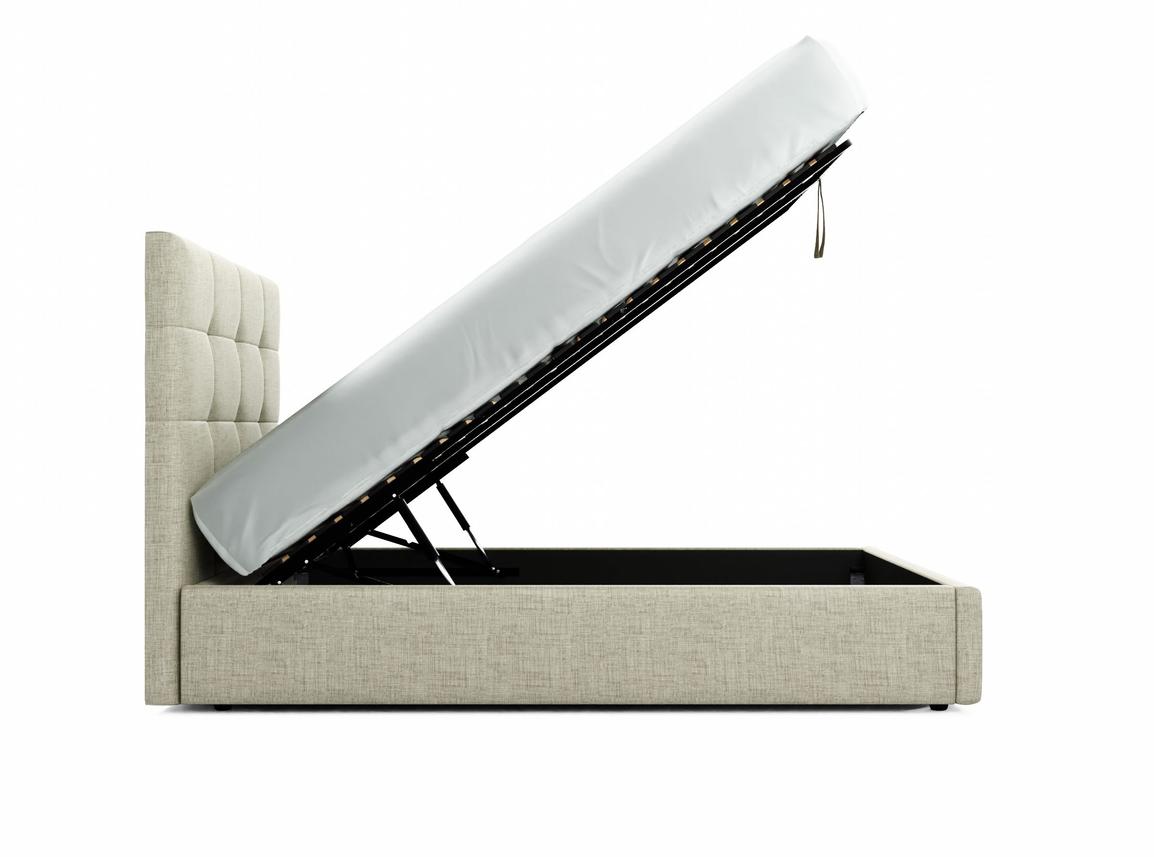 Iris King Size Ottoman In Dove fabric