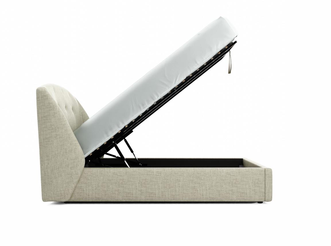 Jasmine Double Ottoman In Dove fabric