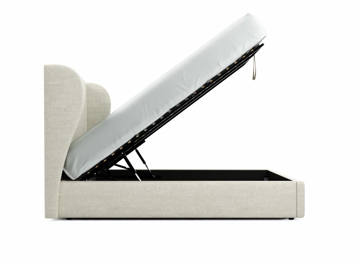 Lupin King Size Ottoman In Pearl fabric