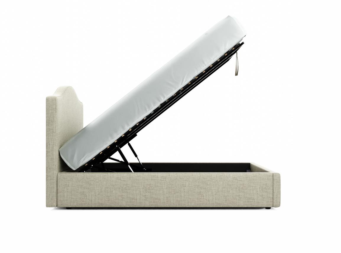 Primrose Double Ottoman In Dove fabric