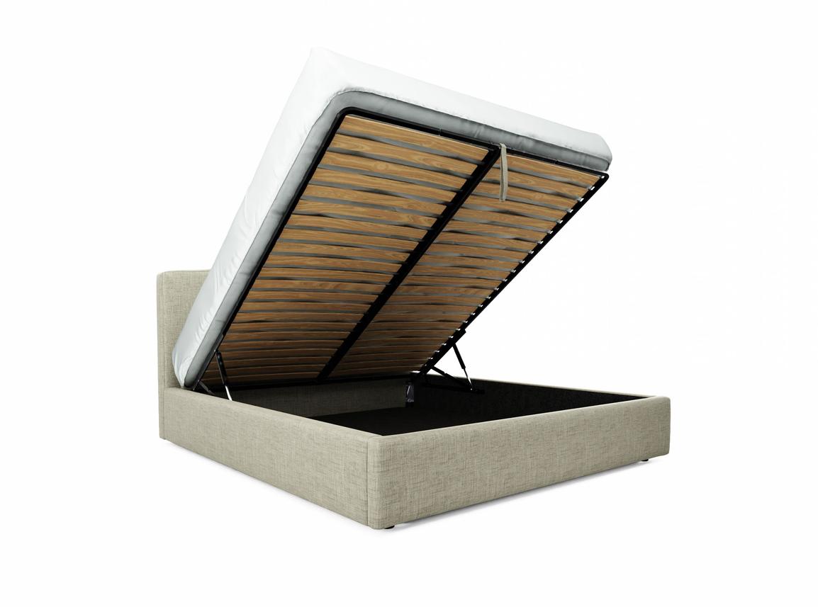 Primrose Super King Size Ottoman In Dove fabric