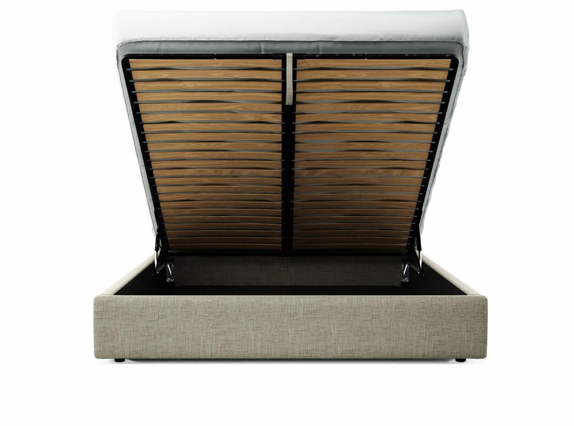 Primrose Super King Size Ottoman In Dove fabric