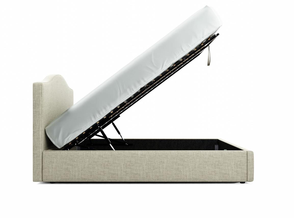 Primrose Super King Size Ottoman In Dove fabric