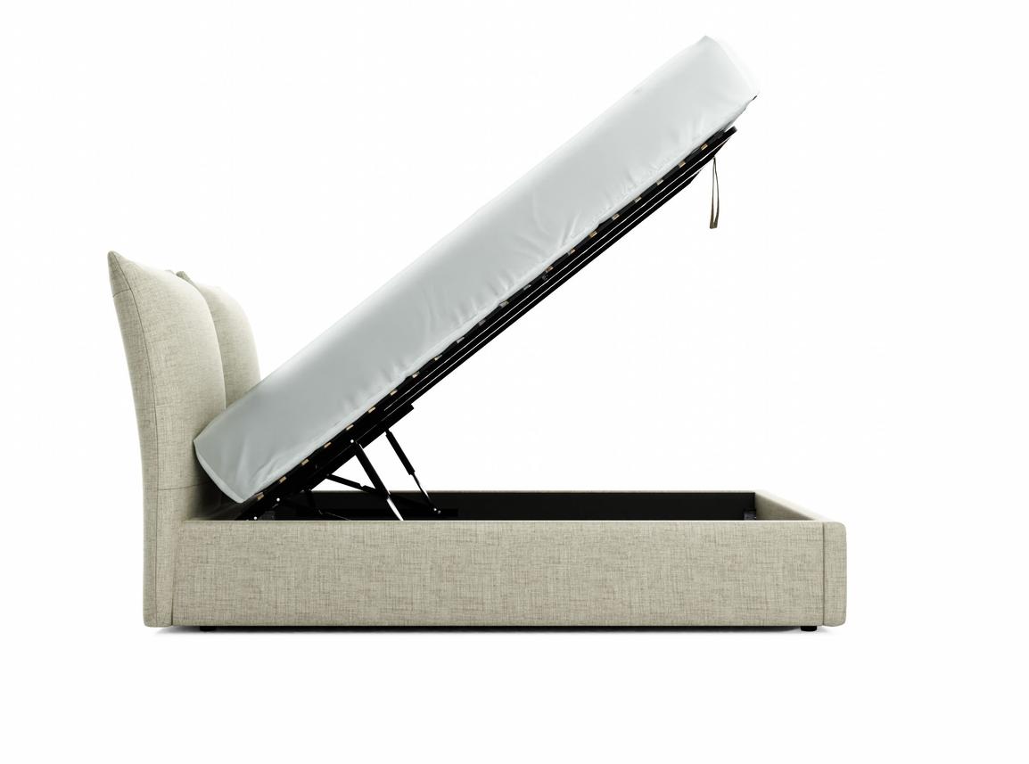 Willow Double Ottoman In Dove fabric