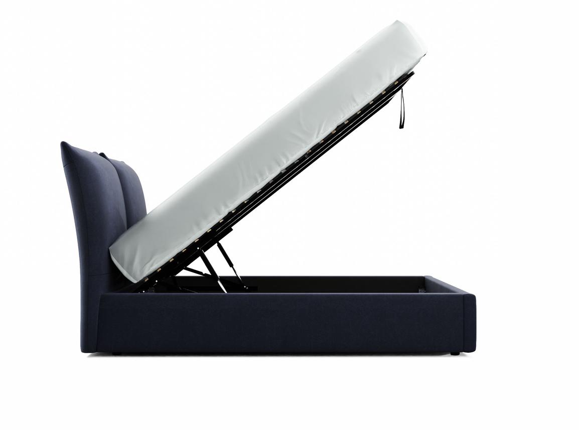 Willow Double Ottoman In Midnight fabric