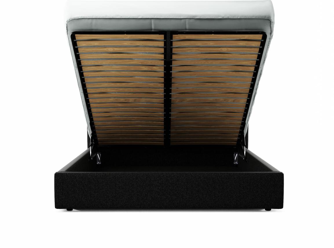 Willow Super King Size Ottoman In Coal fabric